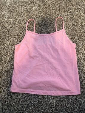 Classic Pink Spaghetti Strap Tank Top - Women's